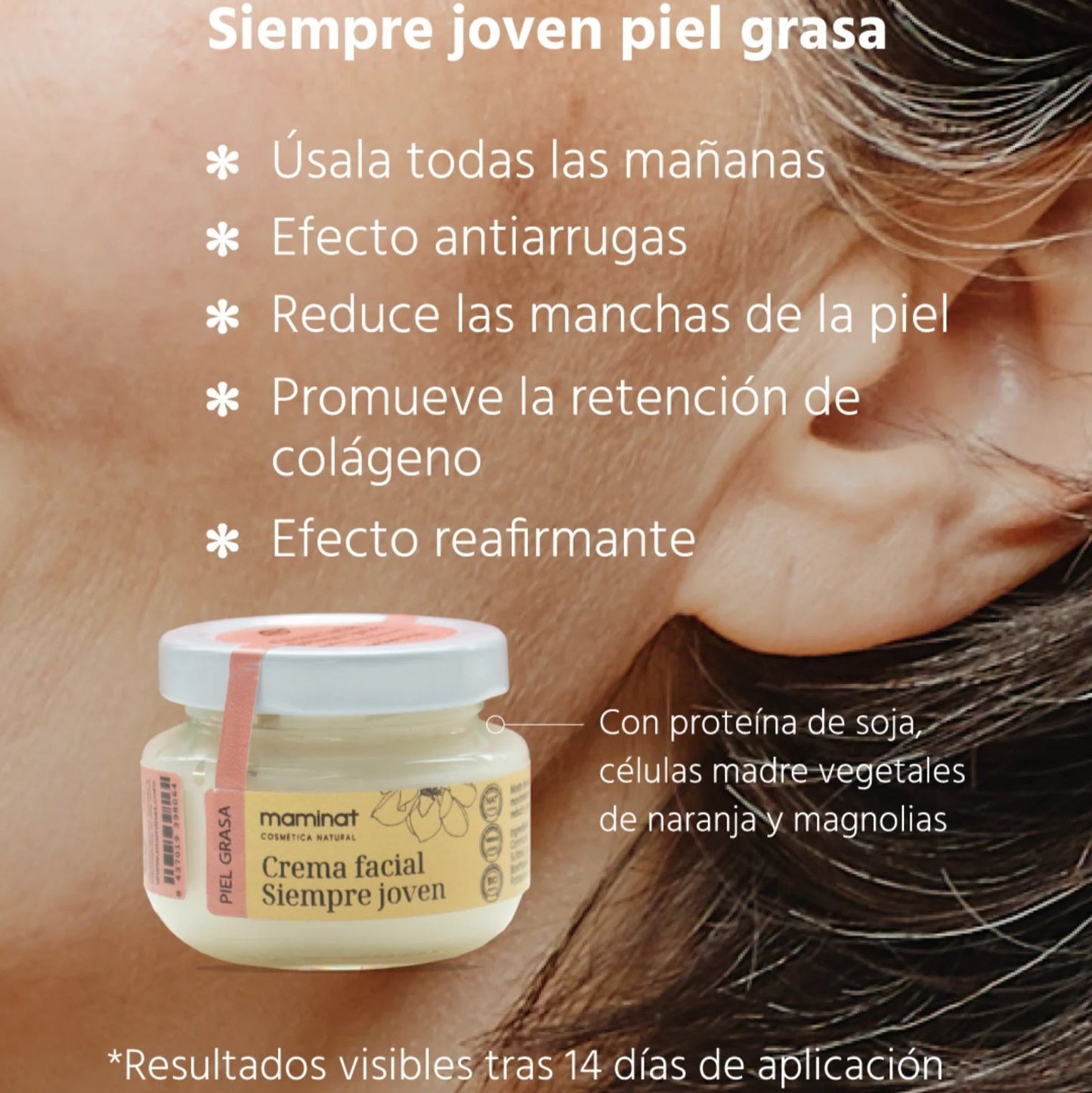 Crema Facial Siempre Joven Piel Grasa - Maminat