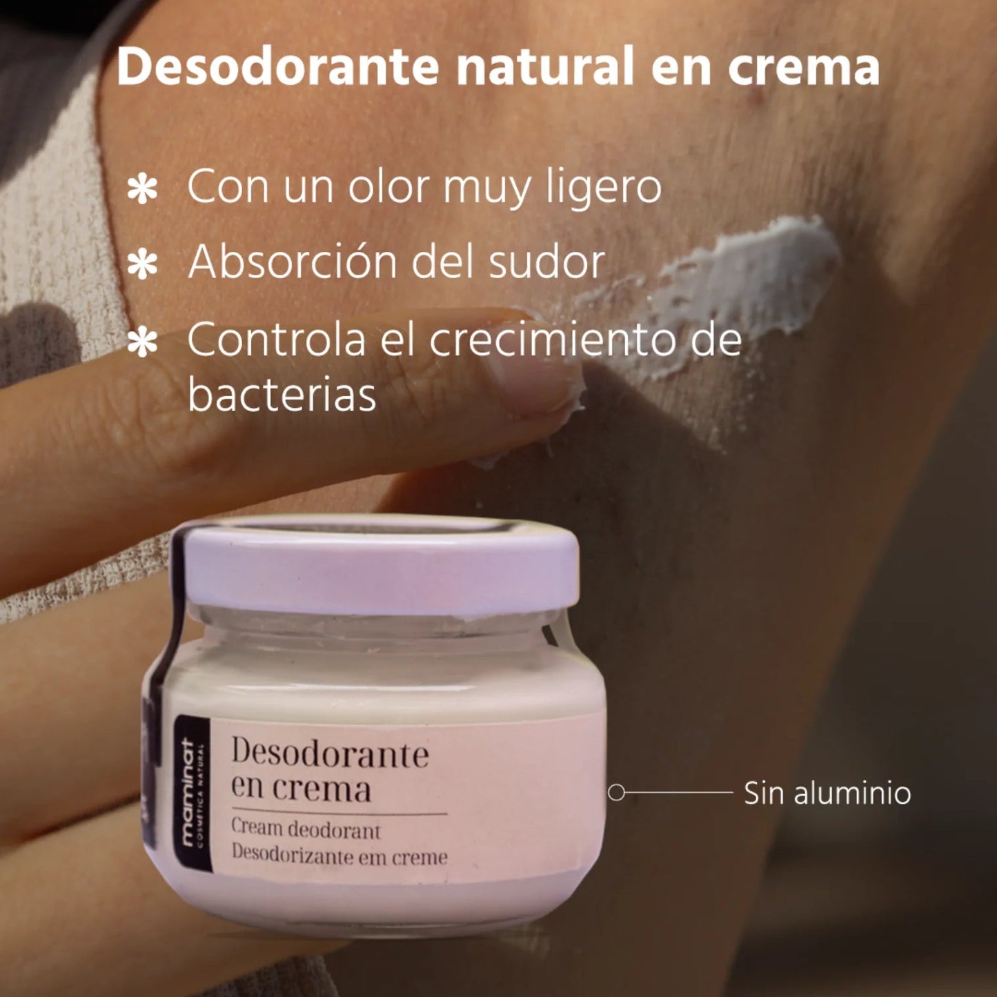Desodorante Natural en Crema – Sin Alcohol ni Aluminio 75g