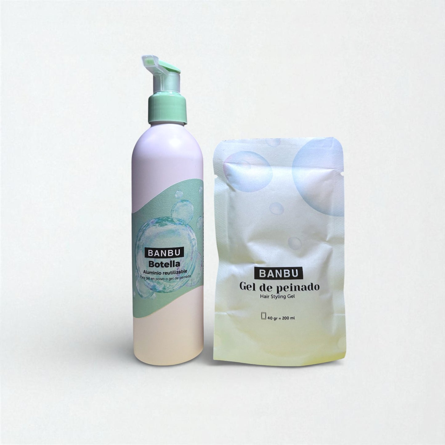 Pack Gel de Peinado ECO + Botella Reutilizable