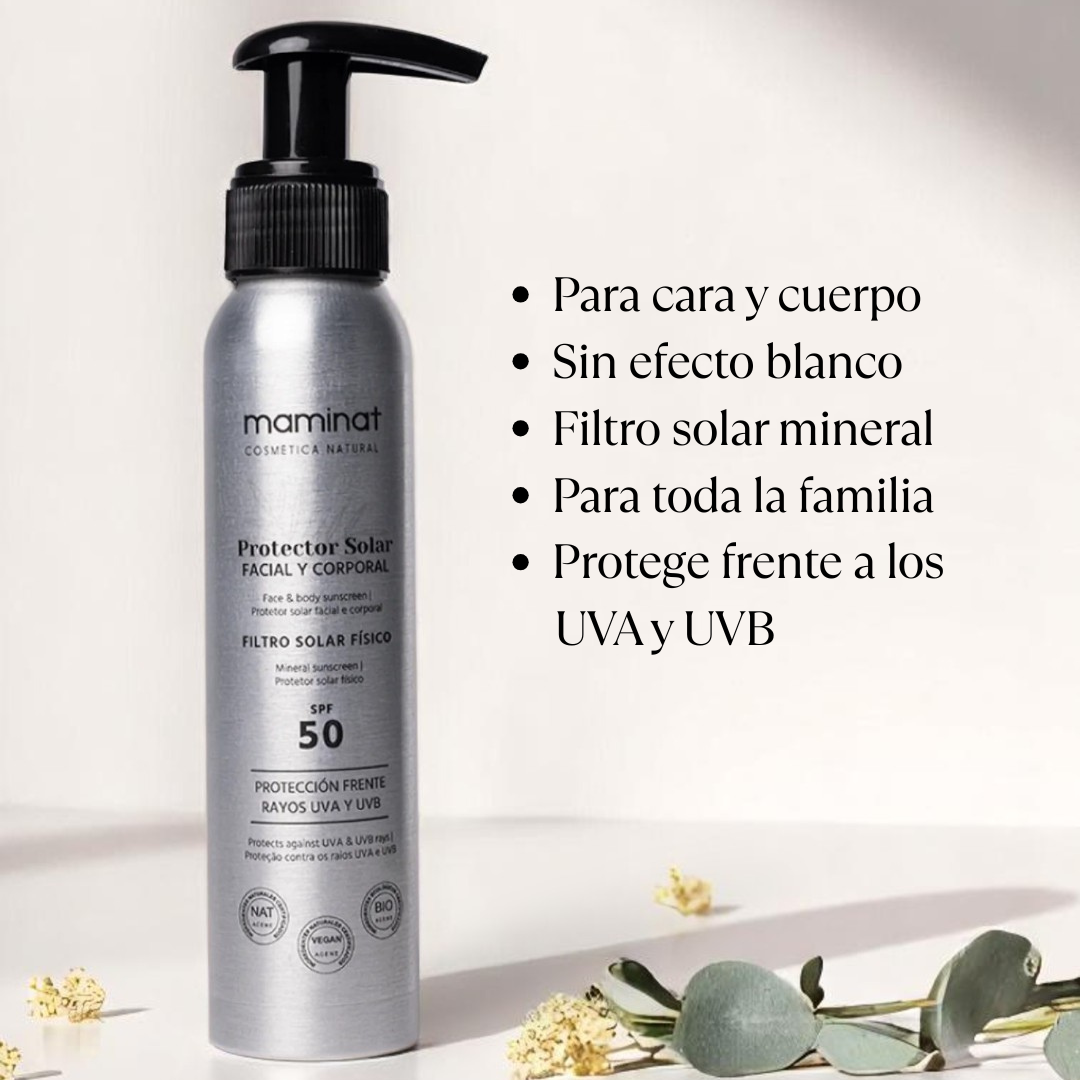 Protector Solar Natural Facial y Corporal SPF 50 - 100ml