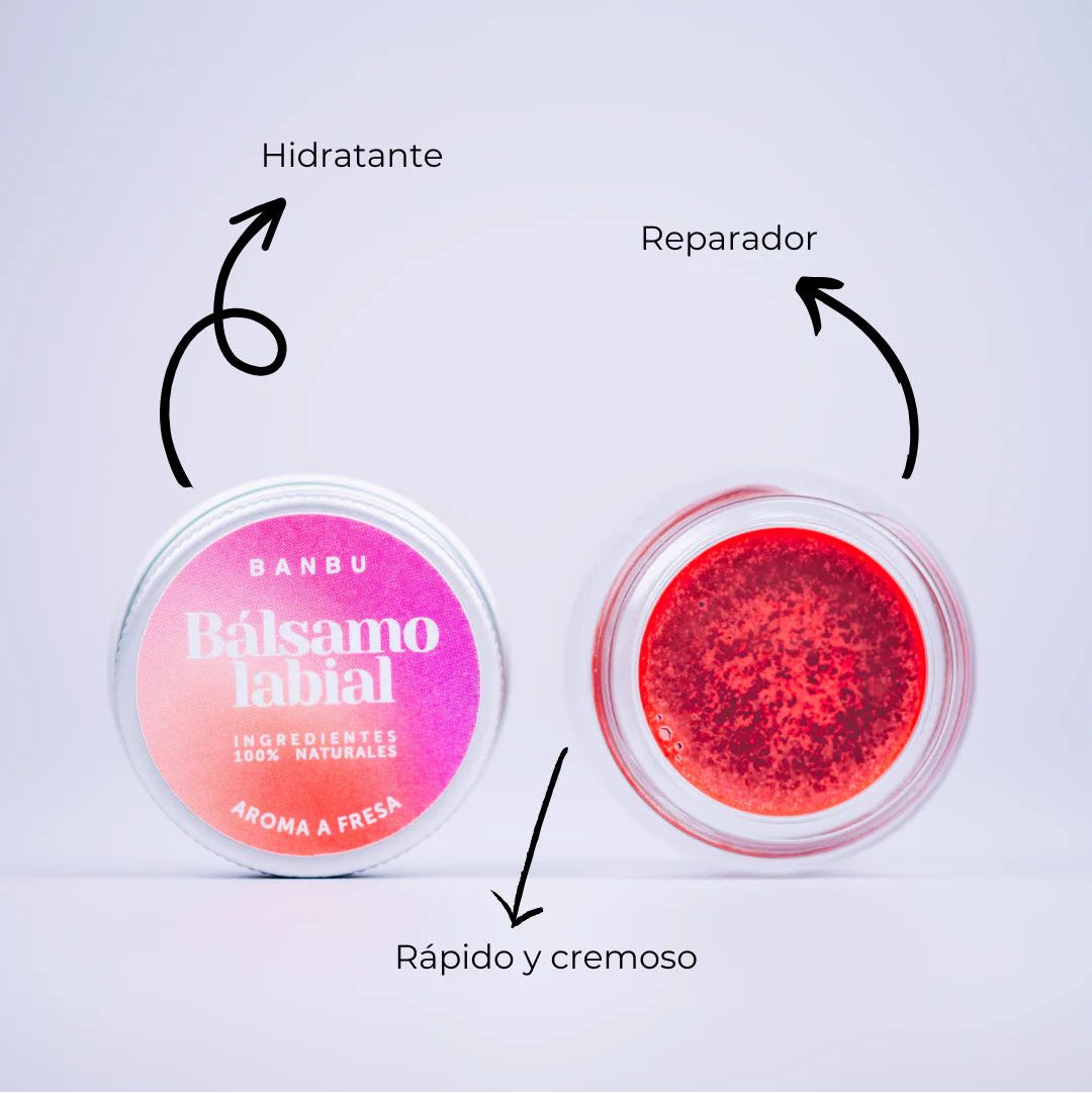 Bálsamo Labial Hidratante con Color Rojo