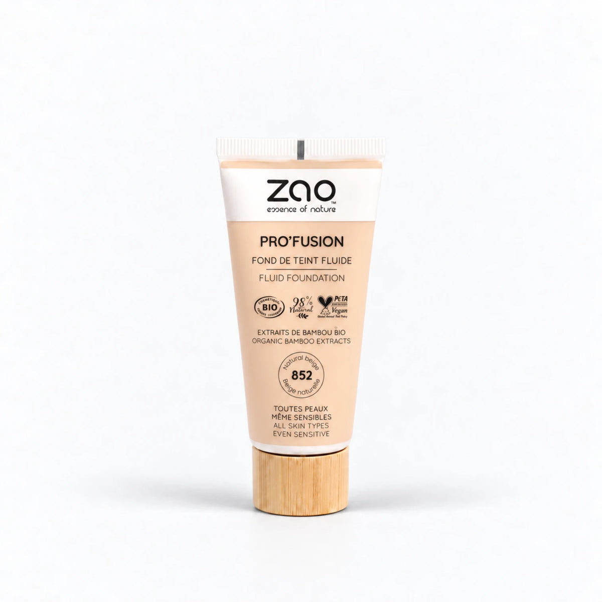 Base de maquillaje fluida PRO’FUSION ZAO 852 Beige Natural