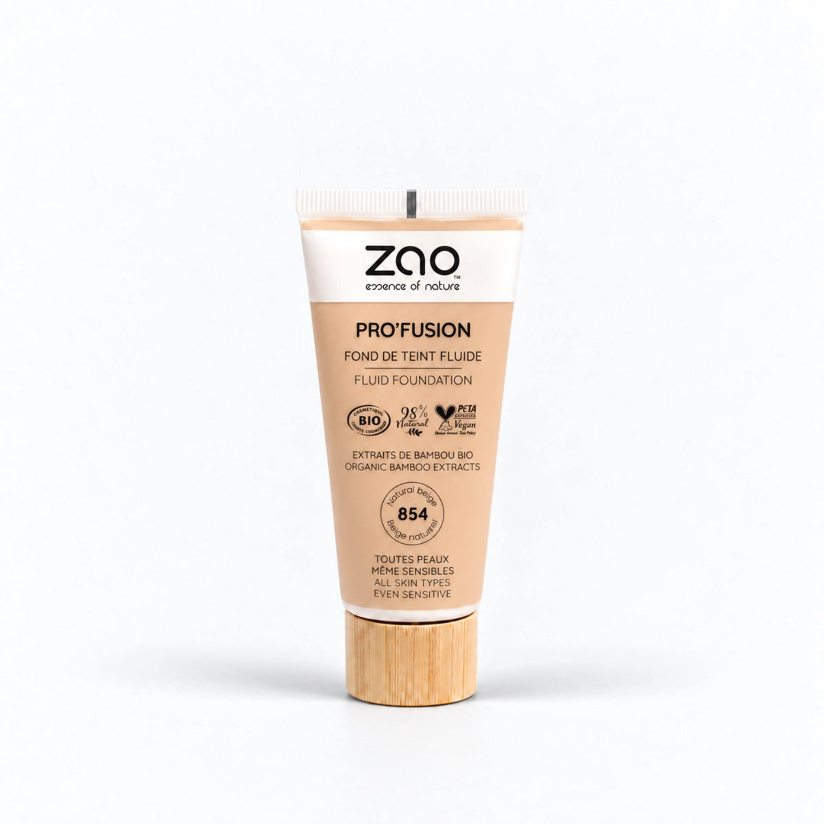 Base de maquillaje fluida PRO’FUSION ZAO 854 Medium Natural