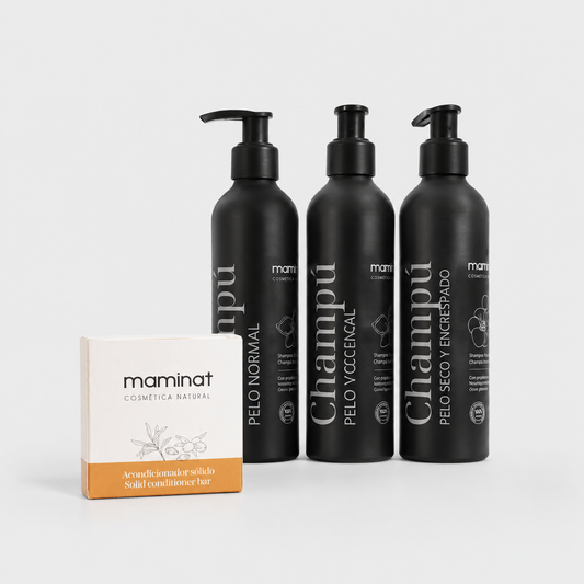Pack Cabello Natural Maminat: Champú + Acondicionador Sólido
