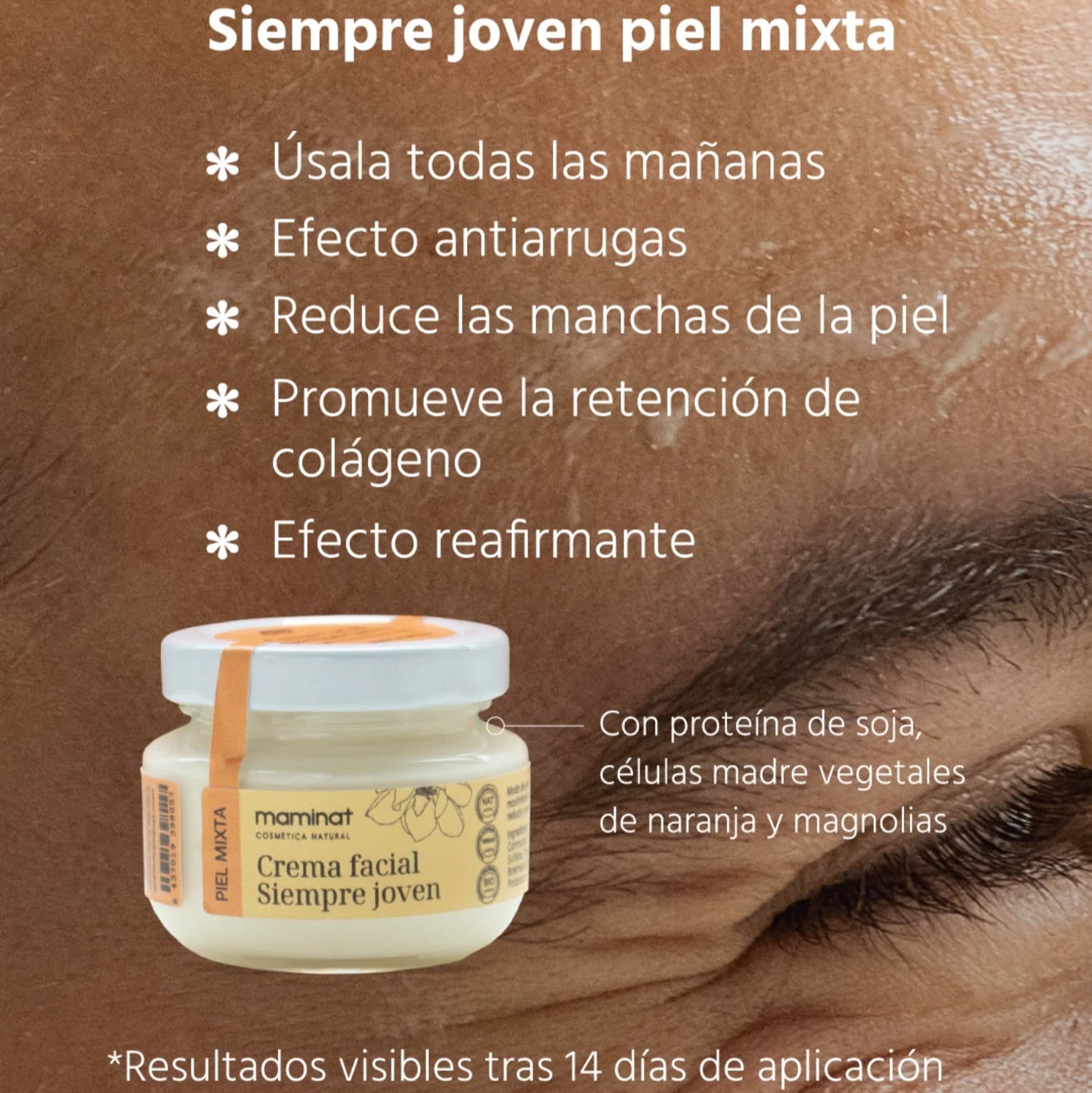 Crema Natural Antiarrugas Piel Mixta Siempre Joven 60ml