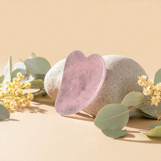 Gua Sha de cuarzo rosa – Masaje facial