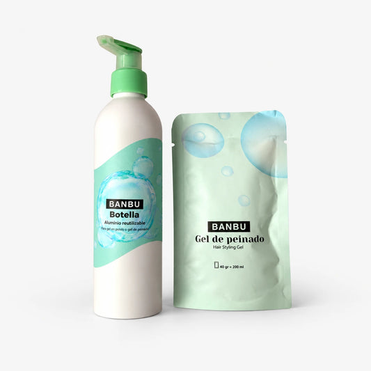 Pack Gel de Peinado ECO + Botella Reutilizable