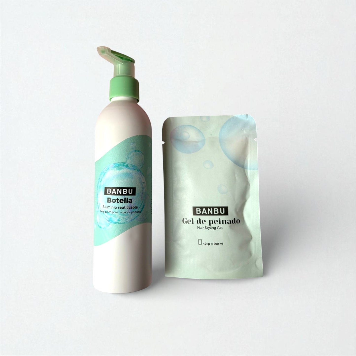 Pack Gel de Peinado ECO + Botella Reutilizable
